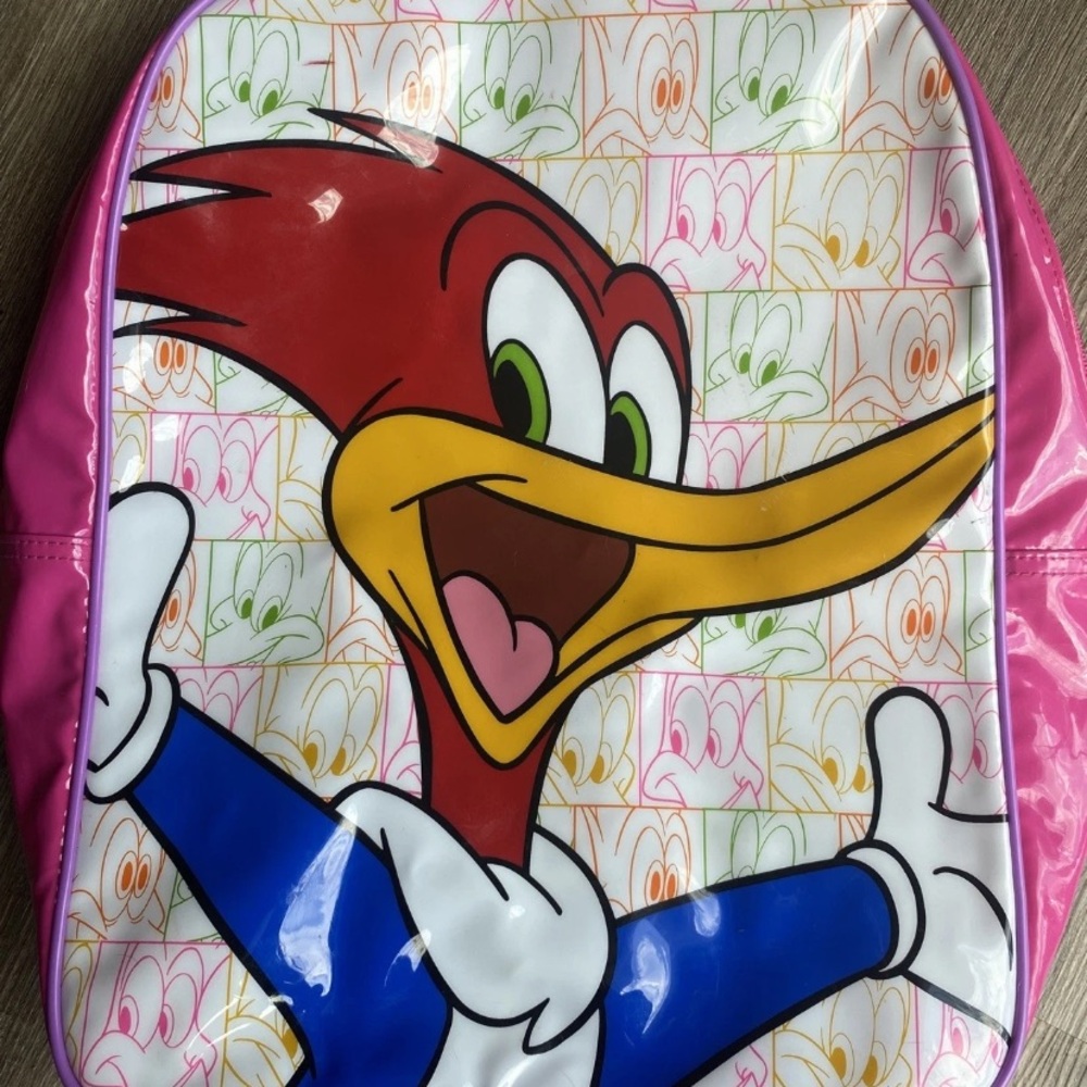 Collectible Pink Kids Backpack with woody Woodpecker Character
